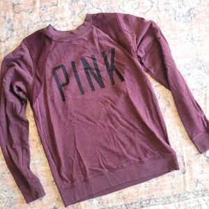 Dark maroon purple "PINK" sweatshirt